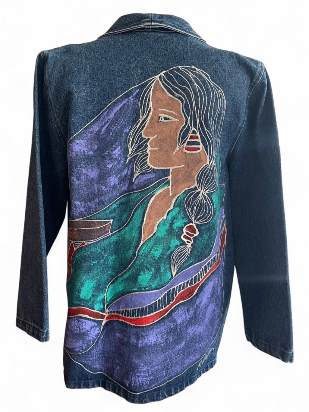 Vintage Hand-Painted Denim Jacket